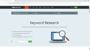 Best keyword tool - screenshot of SEMRush